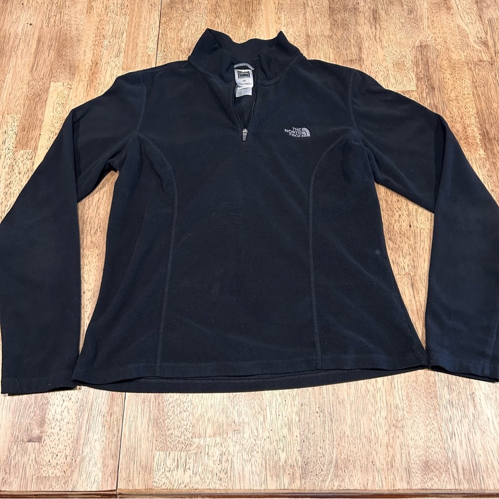 ✨The North Face Womens 1/4 Zip-Up Black Pullover TKA100 Size Medium (Flawed)